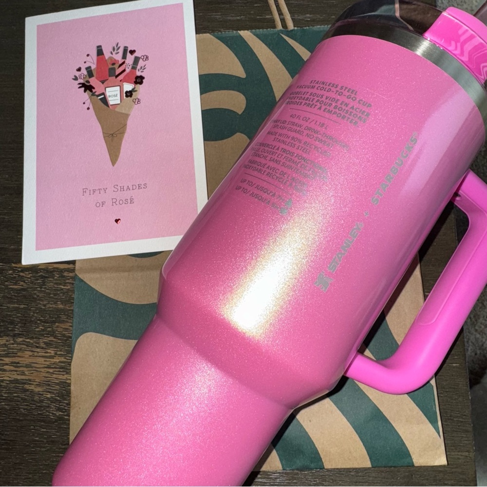 STANLEY X STARBUCKS LIMITED EDITION 40OZ “WINTER PINK” TUMBLER💕